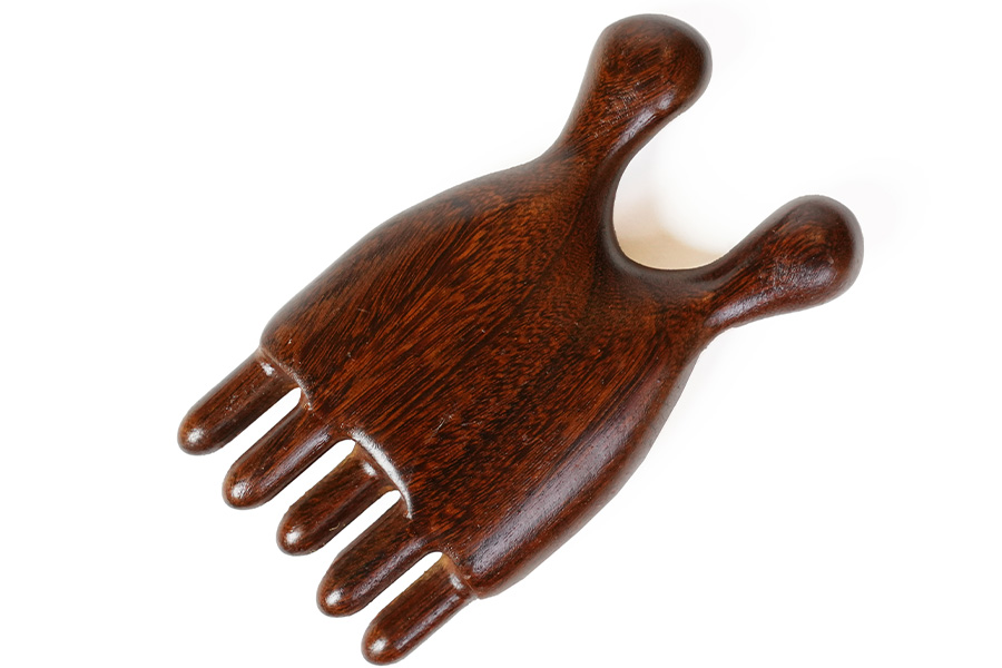 wood.jpg شانه ماساژور چند کاره چوبی سر و صورت - Image 1